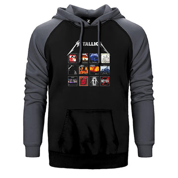 Metallica Album Covers Çift Renk Reglan Kol Sweatshirt / Hoodie