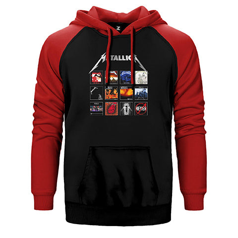 Metallica Album Covers Çift Renk Reglan Kol Sweatshirt / Hoodie