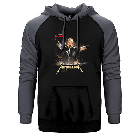 Metallica James Concert Çift Renk Reglan Kol Sweatshirt / Hoodie