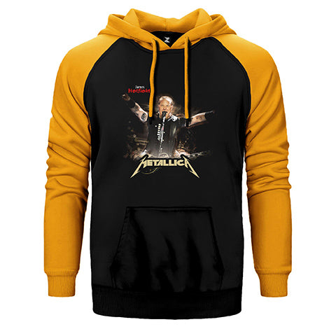 Metallica James Concert Çift Renk Reglan Kol Sweatshirt / Hoodie