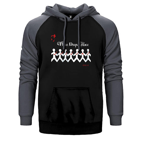 Three Days Çift Renk Reglan Kol Sweatshirt / Hoodie