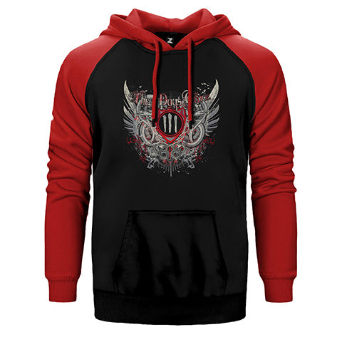 Three Days Grace Çift Renk Reglan Kol Sweatshirt / Hoodie