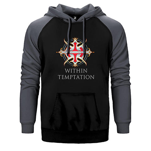 Within Temptation Logo Çift Renk Reglan Kol Sweatshirt / Hoodie