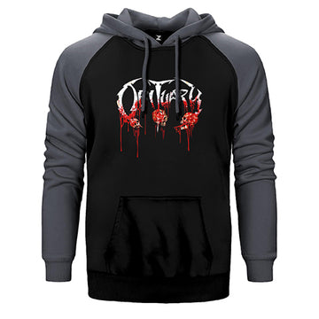 Obituary Bloody Skull Çift Renk Reglan Kol Sweatshirt / Hoodie