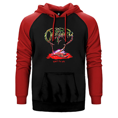 Obituary Life To Die Çift Renk Reglan Kol Sweatshirt / Hoodie