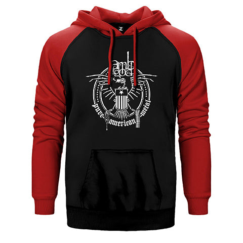 Lamb Of God American Çift Renk Reglan Kol Sweatshirt / Hoodie