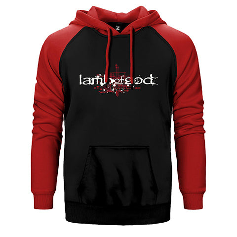 Lamb Of God Logo Çift Renk Reglan Kol Sweatshirt / Hoodie