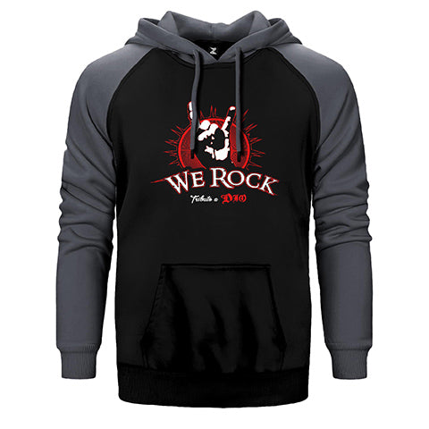 Dio We Rock Çift Renk Reglan Kol Sweatshirt / Hoodie
