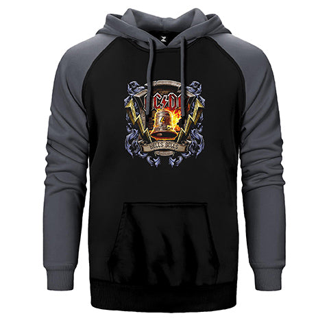 AC DC Hells Bells 2 Çift Renk Reglan Kol Sweatshirt / Hoodie