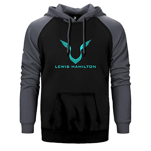 Lewis Hamilton Logo 2 Çift Renk Reglan Kol Sweatshirt / Hoodie