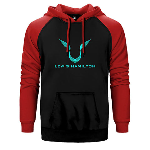 Lewis Hamilton Logo 2 Çift Renk Reglan Kol Sweatshirt / Hoodie