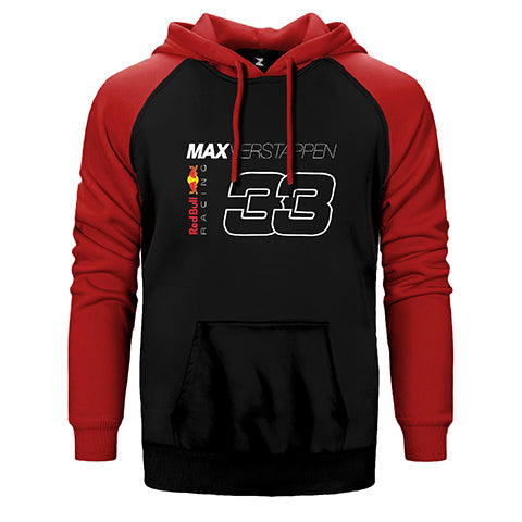 F1 33 Max Verstappen Çift Renk Reglan Kol Sweatshirt / Hoodie