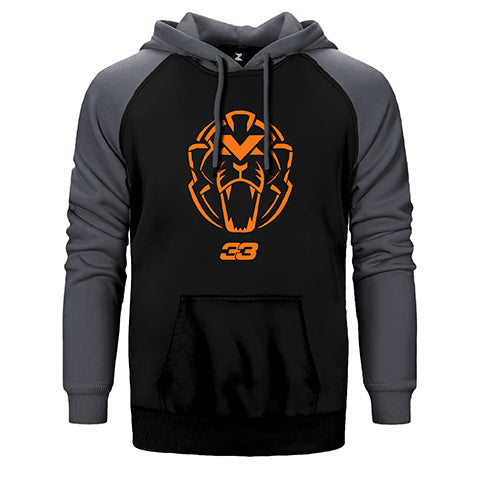 F1 Max Logo Çift Renk Reglan Kol Sweatshirt / Hoodie