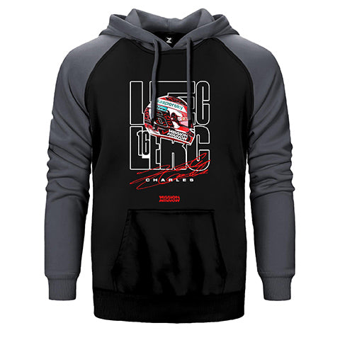 F1 Charles Leclerc Type Çift Renk Reglan Kol Sweatshirt / Hoodie