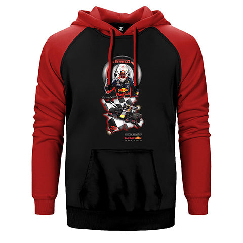 F1 Max Verstappen Pirelli Çift Renk Reglan Kol Sweatshirt / Hoodie