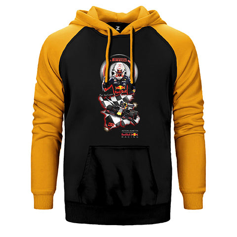 F1 Max Verstappen Pirelli Çift Renk Reglan Kol Sweatshirt / Hoodie