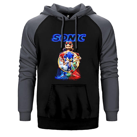 Sonic 2 Çift Renk Reglan Kol Sweatshirt / Hoodie