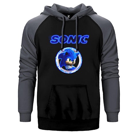 Sonic Light Circle Çift Renk Reglan Kol Sweatshirt / Hoodie