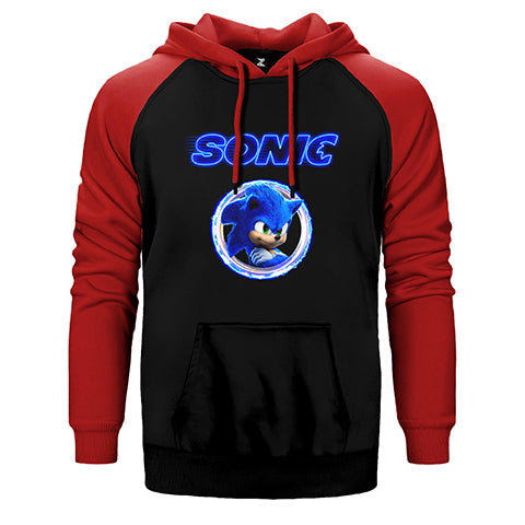 Sonic Light Circle Çift Renk Reglan Kol Sweatshirt / Hoodie