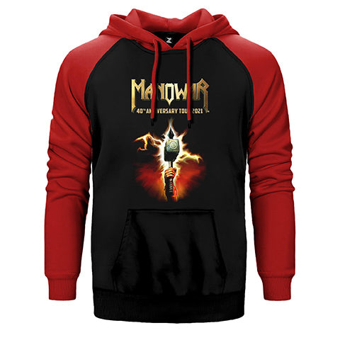 Manowar 40th Anniversary Tour 2021 Çift Renk Reglan Kol Sweatshirt / Hoodie