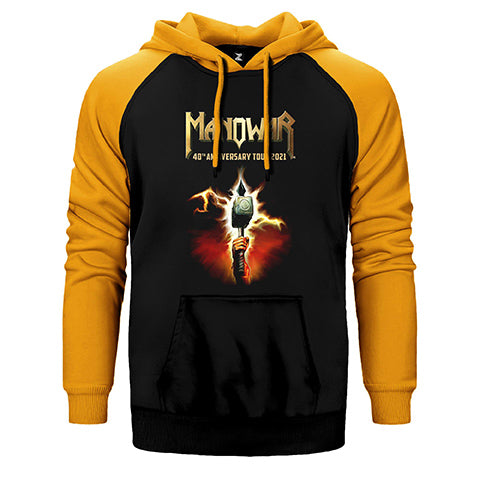 Manowar 40th Anniversary Tour 2021 Çift Renk Reglan Kol Sweatshirt / Hoodie