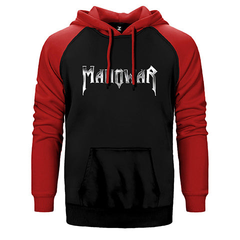 Manowar Graphic Çift Renk Reglan Kol Sweatshirt / Hoodie