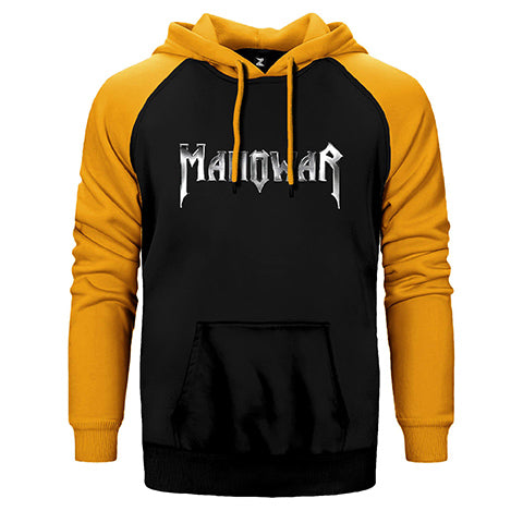 Manowar Graphic Çift Renk Reglan Kol Sweatshirt / Hoodie