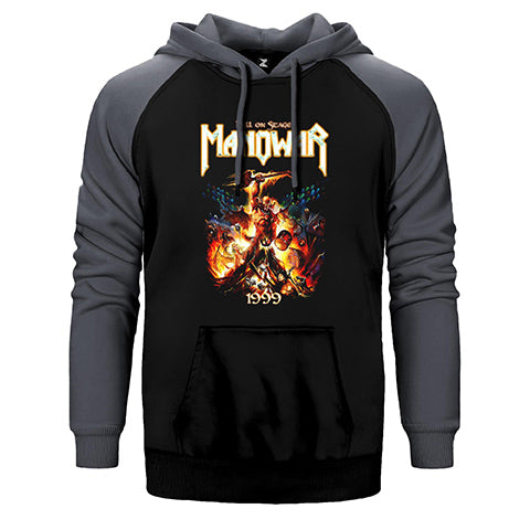 Manowar Hell On Earth Çift Renk Reglan Kol Sweatshirt / Hoodie