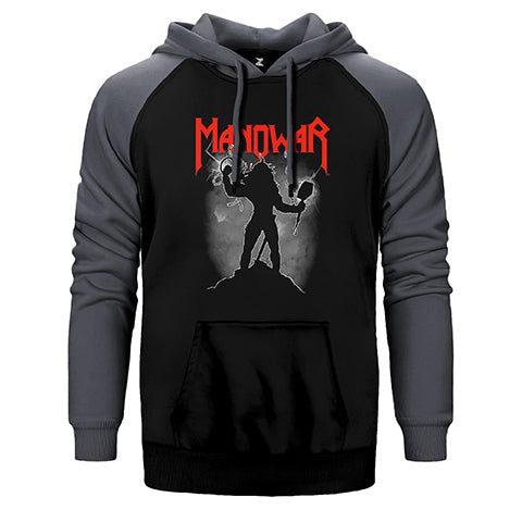 Manowar Shadow Çift Renk Reglan Kol Sweatshirt / Hoodie