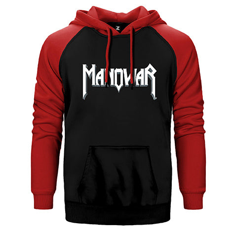 Manowar Logo Classic 2 Çift Renk Reglan Kol Sweatshirt / Hoodie