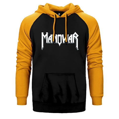 Manowar Logo Classic 2 Çift Renk Reglan Kol Sweatshirt / Hoodie