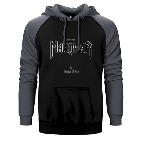 Manowar The Kingdom Of Steel Çift Renk Reglan Kol Sweatshirt / Hoodie