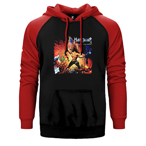 Manowar Warriors of the World Çift Renk Reglan Kol Sweatshirt / Hoodie