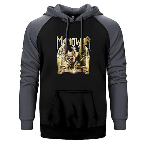 Manowar Battle Hymns MMXI Çift Renk Reglan Kol Sweatshirt / Hoodie