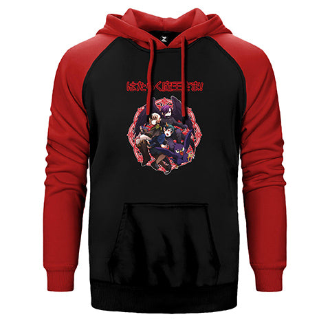 Hataraku Maou Sama Çift Renk Reglan Kol Sweatshirt / Hoodie