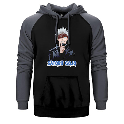 Jajutsu Kaisen Gojo Satoru Çift Renk Reglan Kol Sweatshirt / Hoodie