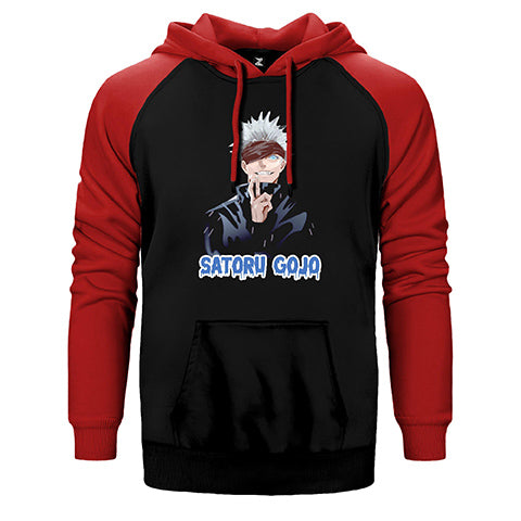 Jajutsu Kaisen Gojo Satoru Çift Renk Reglan Kol Sweatshirt / Hoodie