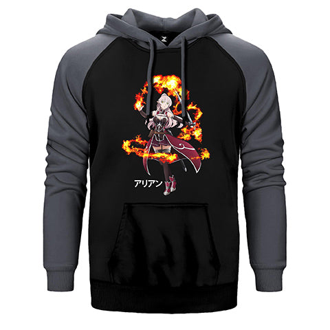 Gaikotsu Kishi Sama Ariane Glenys Maple Çift Renk Reglan Kol Sweatshirt / Hoodie