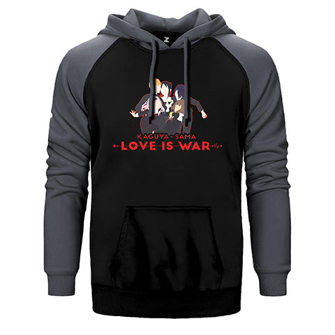 Kaguya Sama Çift Renk Reglan Kol Sweatshirt / Hoodie
