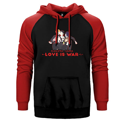 Kaguya Sama Çift Renk Reglan Kol Sweatshirt / Hoodie