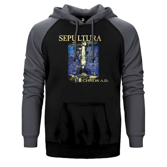 Sepultura Chaos A.D. Çift Renk Reglan Kol Sweatshirt / Hoodie