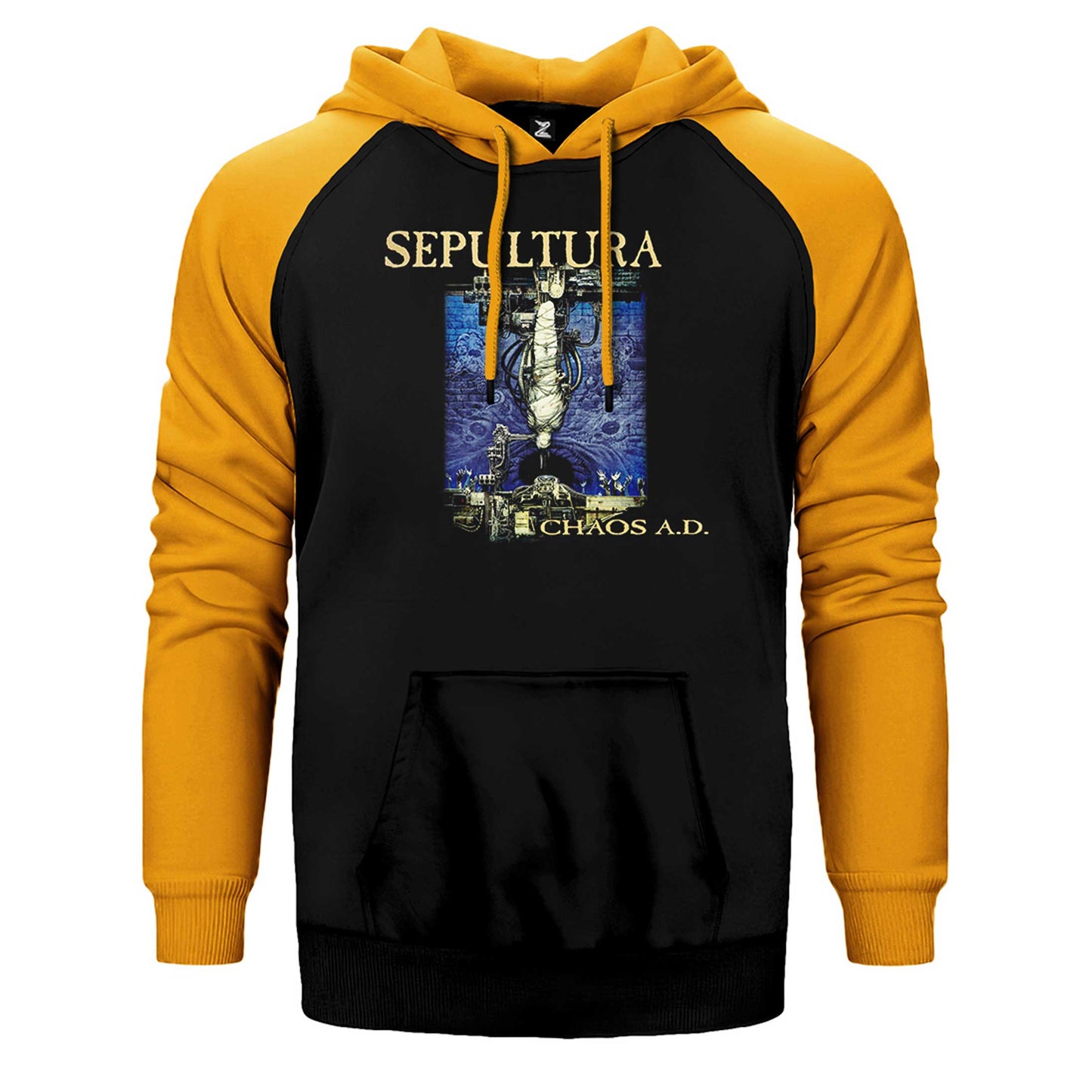 Sepultura Chaos A.D. Çift Renk Reglan Kol Sweatshirt / Hoodie