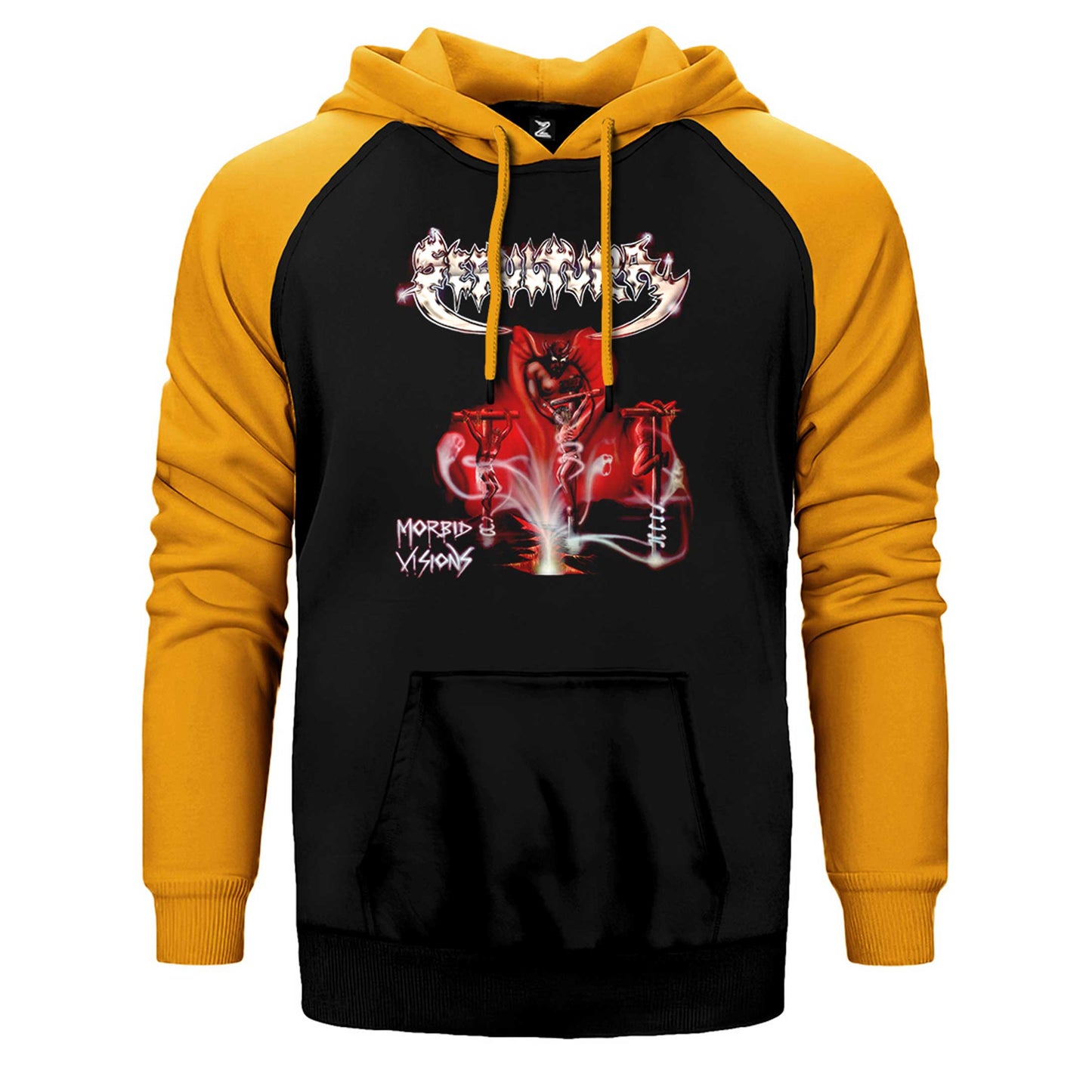 Sepultura Morbid Visions Çift Renk Reglan Kol Sweatshirt / Hoodie