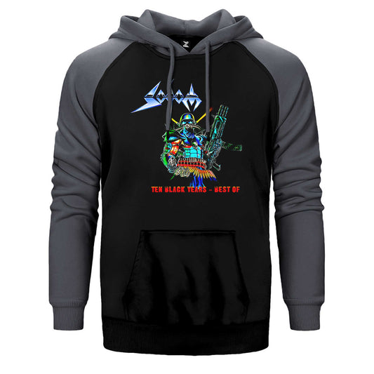 Sodom Ten Black Years Çift Renk Reglan Kol Sweatshirt / Hoodie