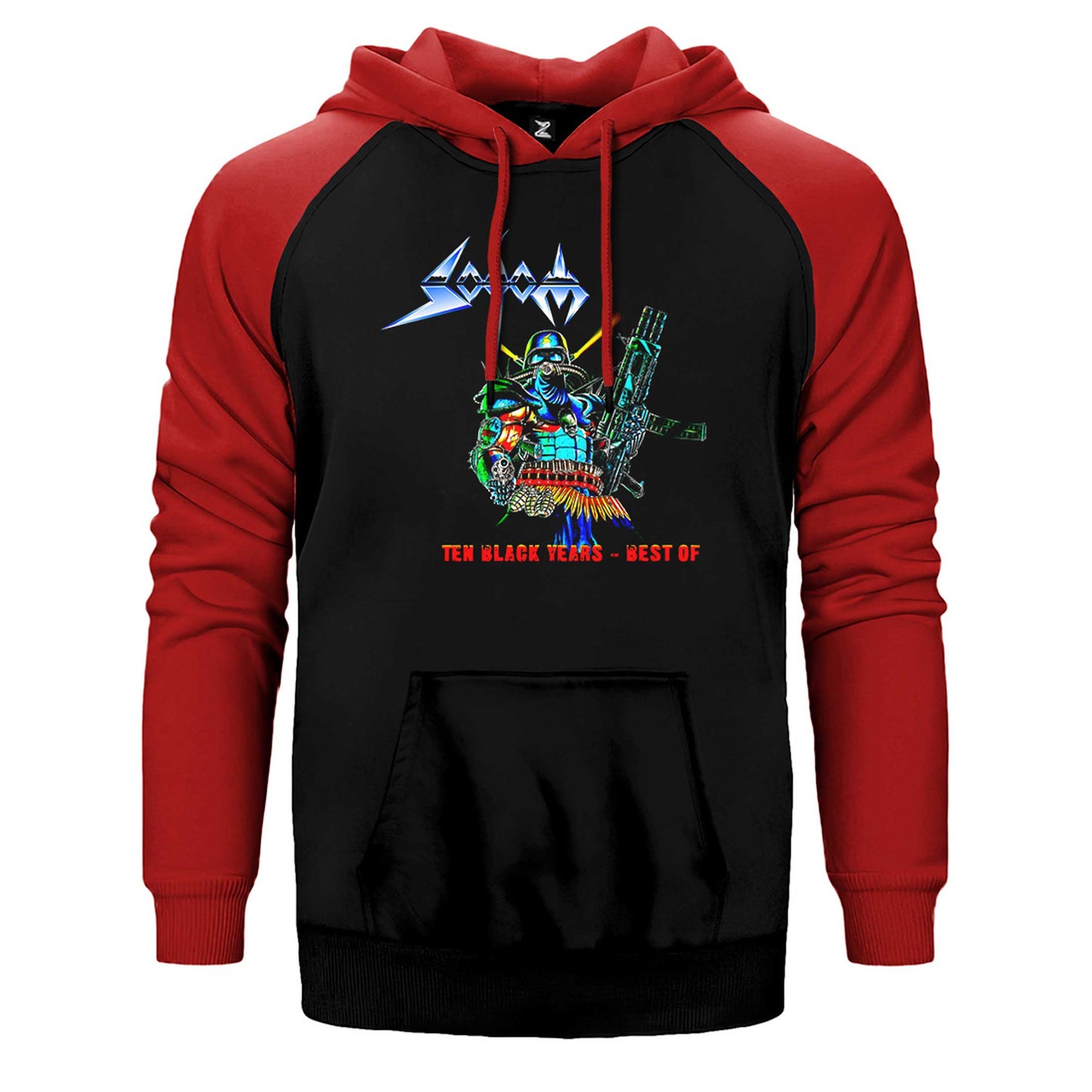 Sodom Ten Black Years Çift Renk Reglan Kol Sweatshirt / Hoodie