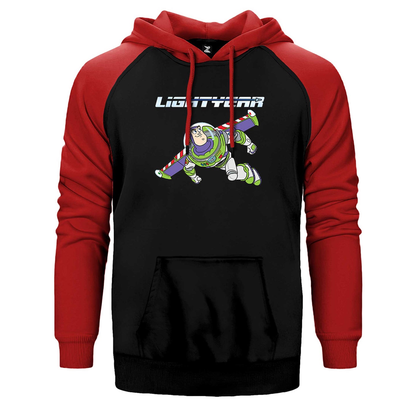 Buzz Lightyear Flying Çift Renk Reglan Kol Sweatshirt / Hoodie
