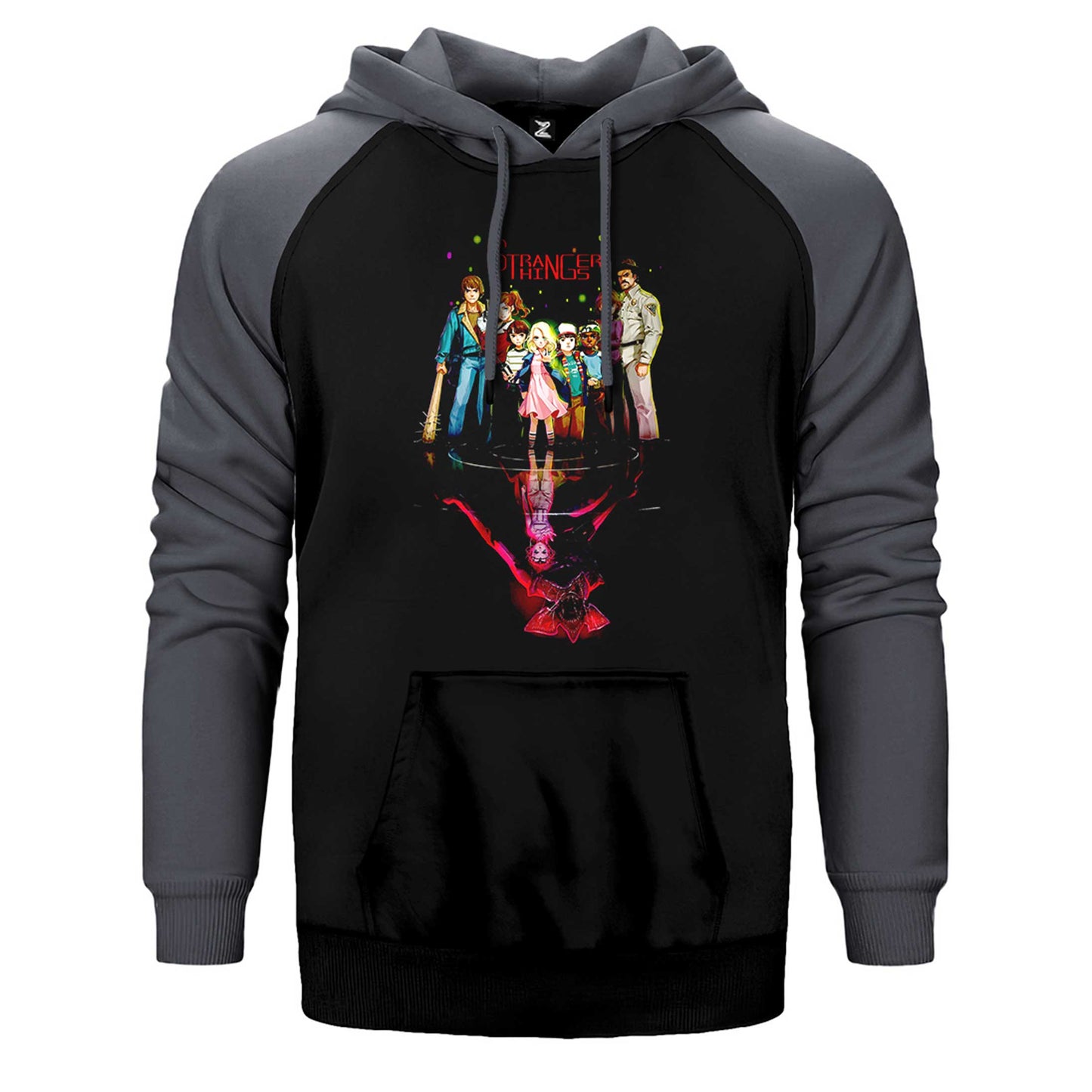 Stranger Things Team Çift Renk Reglan Kol Sweatshirt / Hoodie