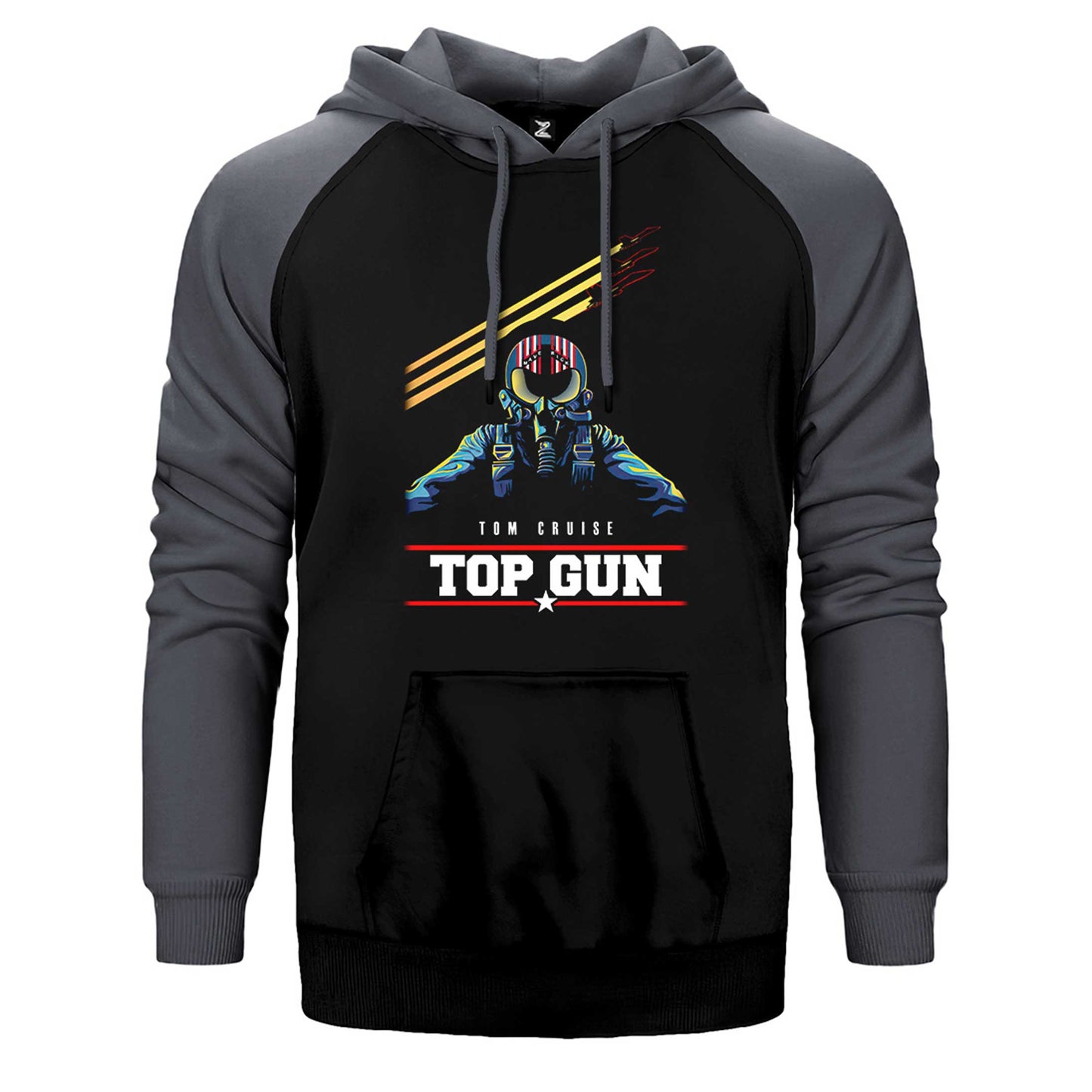 Top Gun Tom Cruise Çift Renk Reglan Kol Sweatshirt / Hoodie