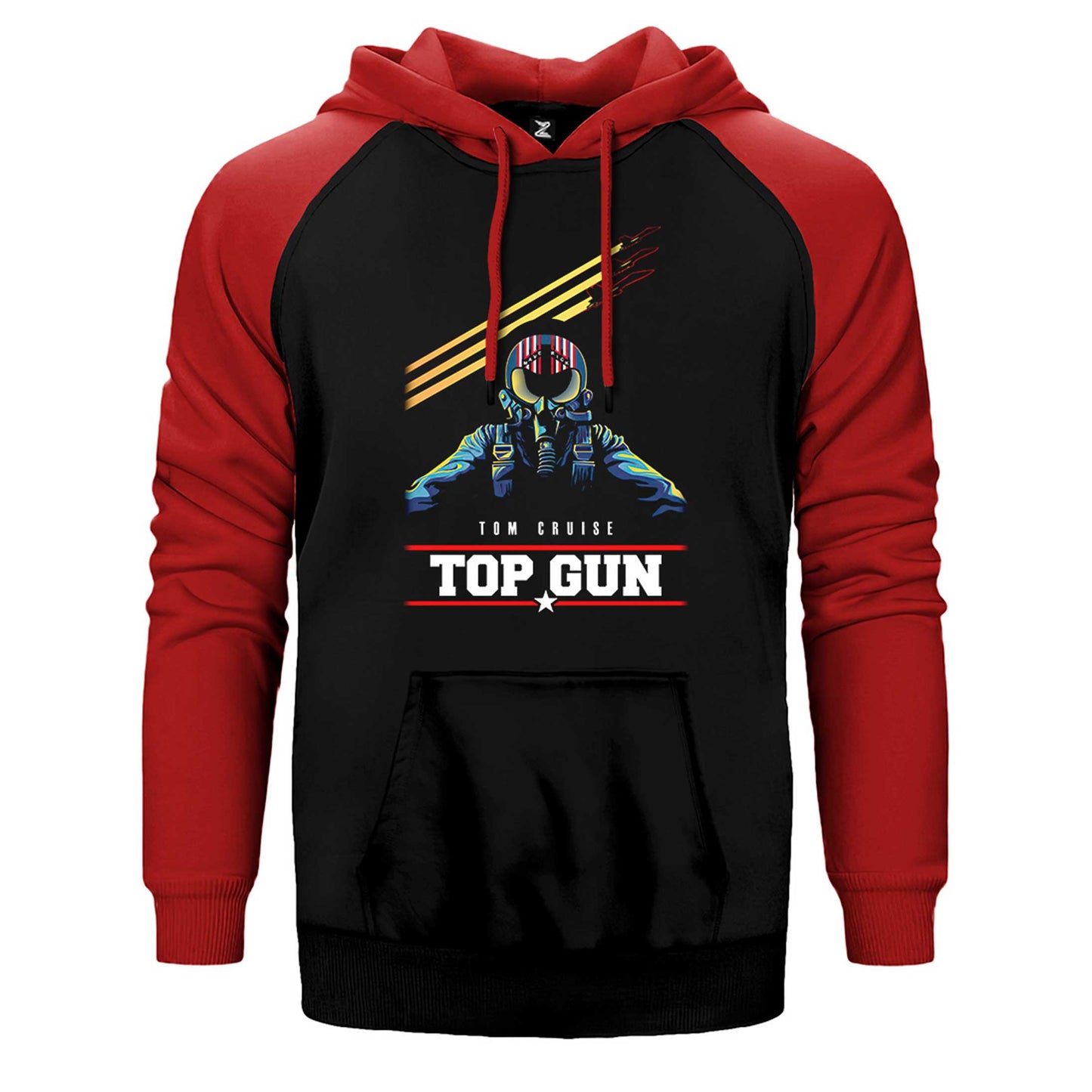 Top Gun Tom Cruise Çift Renk Reglan Kol Sweatshirt / Hoodie