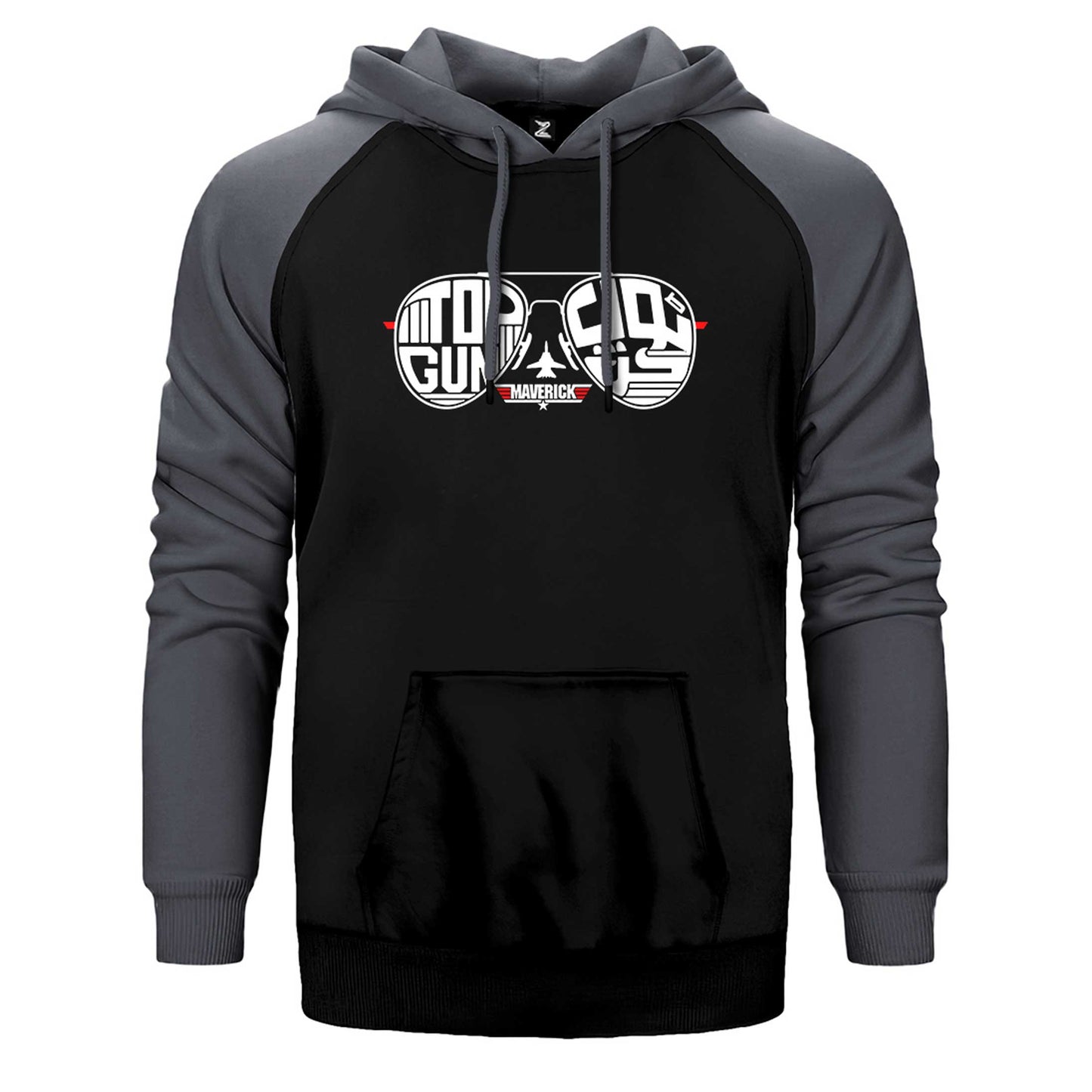 Top Gun Maverick Glasses Çift Renk Reglan Kol Sweatshirt / Hoodie